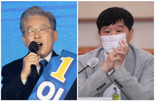 이재명(왼쪽) 전 경기도지사와 서민 단국대학교 의과대학 교수. 연합뉴스